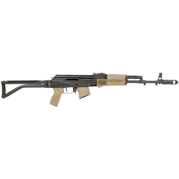 Arsenal SAM7SF-84EFDEM SAM7SF 84E 7.62x39mm 16.33" 10+1, Black Rec, Folding Stock, FDE Polymer Grip/Handguard, Muzzle Brake, Ambi Safety, Adj. Sights, Enhanced FCG
