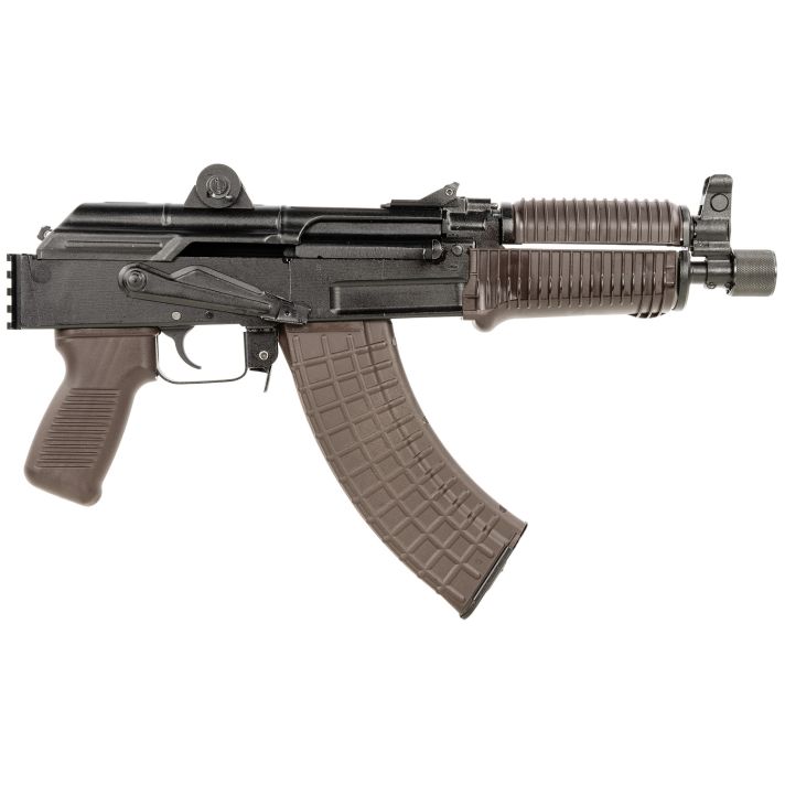 Arsenal SAM7K55P SAM7K7.62x39mm 30+1 8.50" Black Steel Threaded Barrel, Polymer Handguards, Black Aluminum Forged & Milled Receiver, Mounted 1913 Picatinny Rail, Plum Polymer Grips