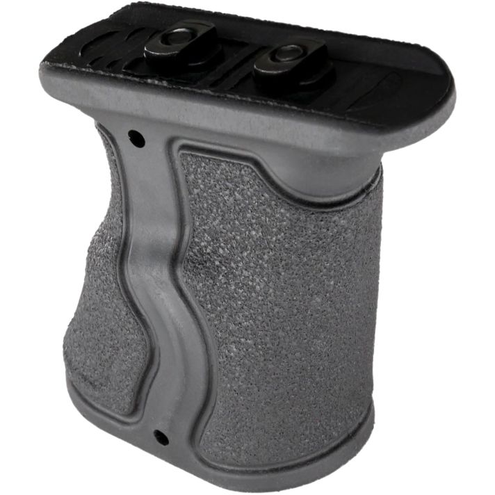 FAB Defense FXGRADMB Gradus Ergonomic Forward Grip Angled, Black Polymer with Rubber Overmold, Fits M-Lok Rail