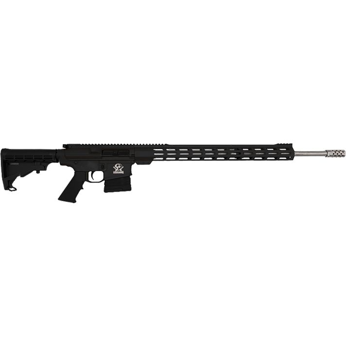 Great Lakes Firearms GL10243SSBLK AR-10243 Win 5+1 24" Stainless Threaded Barrel, Black Picatinny Rail Aluminum Receiver, 20" M-LOK Handguard, Black Hogue OverMolded Stock, Mil-Spec Grip, Right Hand