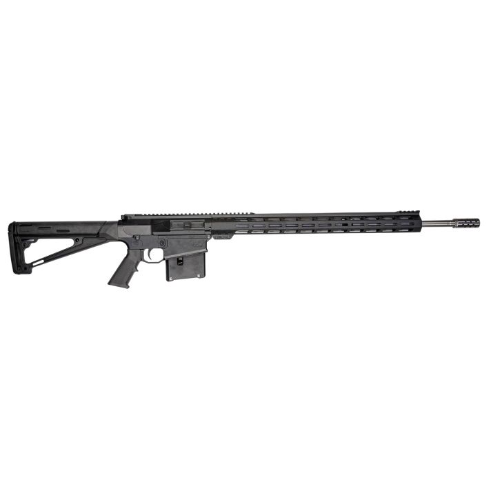 Great Lakes Firearms GL10LA300SSBLK AR-10300 Win Mag 5+1 24", Black, 20" M-Lok Handguard Fixed Hogue OverMolded Stock, A2 Grip, Muzzle Brake