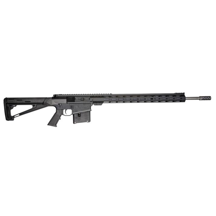 Great Lakes Firearms GL10LA270SSBLK AR-10270 Win 5+1 24", Black, 20" M-Lok Handguard Fixed Hogue OverMolded Stock, A2 Grip, Muzzle Brake