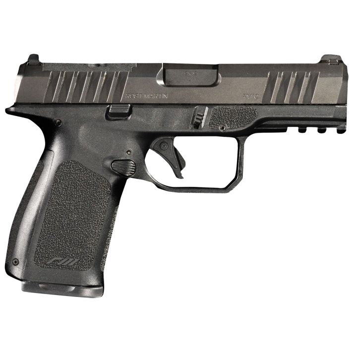 Rost Martin RM1CBLKOSP RM1C9mm Luger 17+1 4" Black Match Grade Barrel, Black Tenifer Optic Ready/Serrated Steel Slide, Black Polymer Frame w/Picatinny Rail, Textured Grip, Ambidextrous