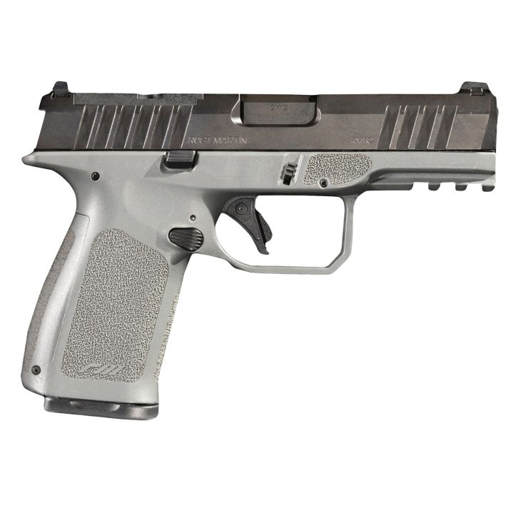 Rost Martin RM1CGRYOSP RM1C9mm Luger 17+1 4" Black Match Grade Barrel, Black Tenifer Optic Ready/Serrated Steel Slide, Stone Gray Polymer Frame w/Picatinny Rail, Textured Grip, Ambidextrous