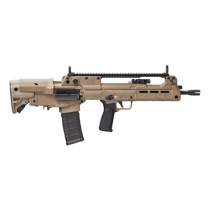 Springfield Armory HL916556F Hellion Bullpup 5.56x45mm NATO 30+1 16", FDE, 4 Prong Flash Hider, 5 Position Adjustable Stock w/Cheek Riser, Black Bravo Mod 3 Grip, Ambi Controls/Reversible Case Ejector