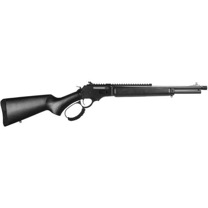Rossi 953030161TB R95 Triple Black 30-30 Win 5+1 16.50" Black Cerakote Threaded Barrel, Black Cerakote Picatinny Rail Steel Receiver, Black Splatter Fixed Wood Stock