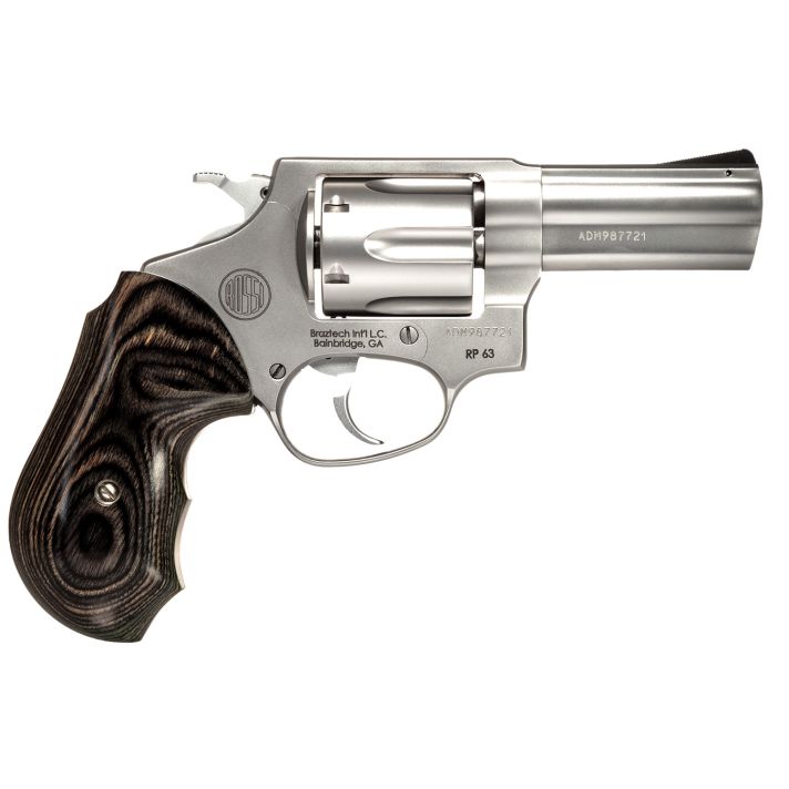 Rossi 2-RP639WD1 RP63Small Frame 357 Mag 6rd 3" Stainless Steel Barrel, Cylinder & Frame Black/Gray Laminate Grip, Hammer Block Safety, Exposed Hammer