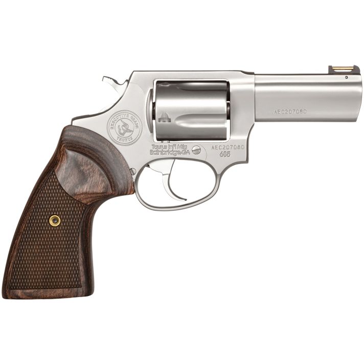 Taurus 2-605EX39 605 Executive Grade 357 Mag/38 Special +P 5rd 3" Polished Stainless Steel Barrel, Cylinder & Frame, Brass Rod Front/Fixed Rear Sights, Altamont Wood Grip, Includes Nanuk Case