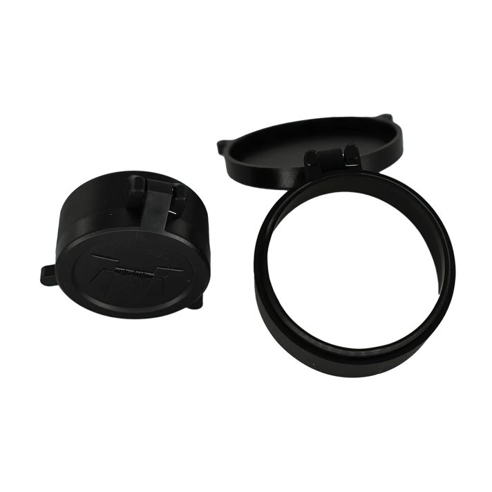 Huskemaw Optics 20SFC530T Tactical Flip-Up Lens Caps Black Rubber, 56mm Objective, Compatible w/Tactical Hunter 5-30x56mm