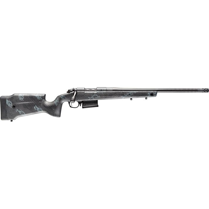 Bergara Rifles B14S751CF B-14 Crest 308 Win 5+1 20" Sniper Gray Cerakote #5 Contour Threaded Barrel, Sniper Gray Cerakote Steel Receiver, Black & Gray Sponge Fixed Carbon Fiber Stock