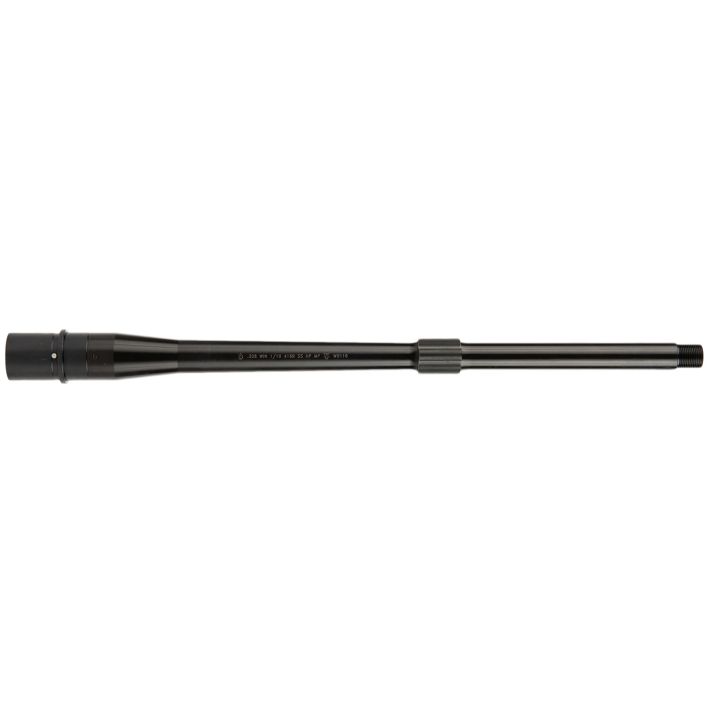 Ballistic Advantage BABL308019PQ Premium Series308 Win 16" Threaded Hanson Profile, Midlength with Low Pro Gas Block, Black QPQ 4150 Chrome Moly Vanadium Steel, Fits AR-10