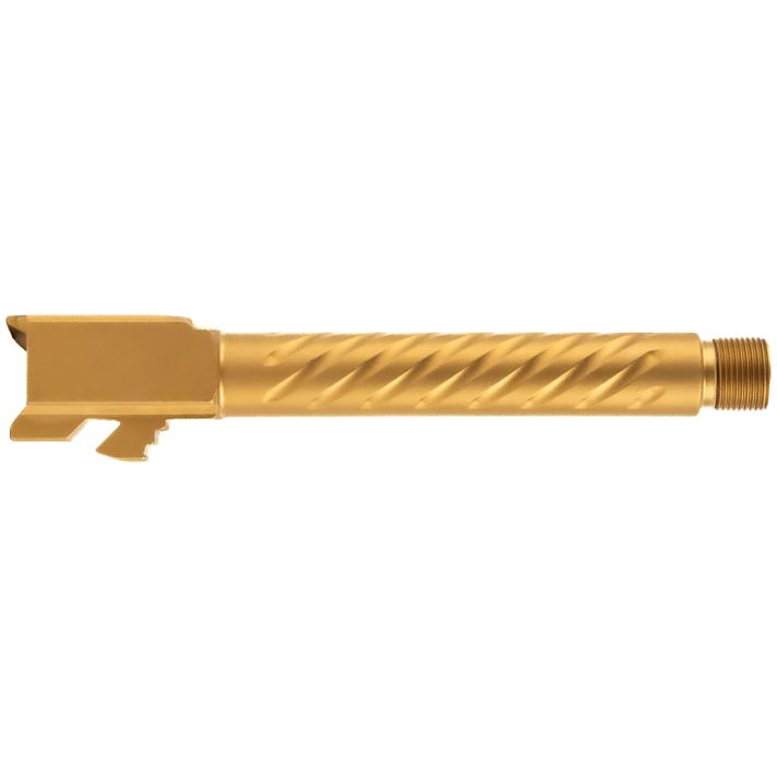 Ballistic Advantage BAPSG175T3G Premium SeriesThreaded/Spiral Fluted, 9mm Luger, Gold PVD, Fits Glock 17 Gen 5