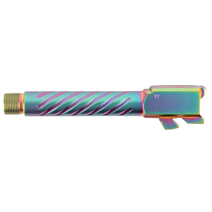 Ballistic Advantage BAPSG175T3W Premium SeriesThreaded/Spiral Fluted, 9mm Luger, Iridescent PVD, Fits Glock 17 Gen 5