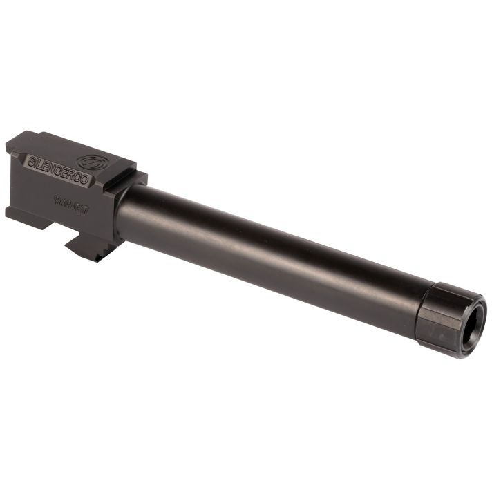 SilencerCo AC864 Threaded Barrel5" 9mm Luger, Black Nitride Stainless Steel, Fits Glock 17 Gen 1-4