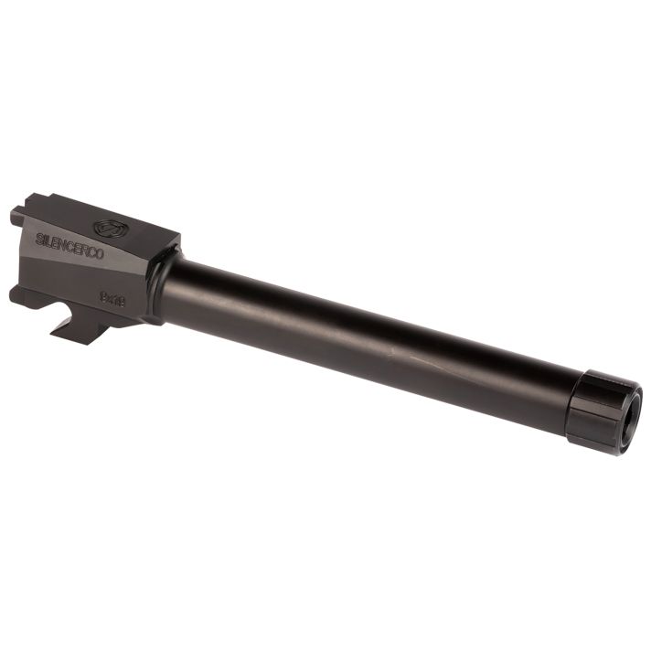 SilencerCo AC2413 Threaded Barrel5.46" 9mm Luger, Black Nitride Stainless Steel, Fits Sig P320 Full Size