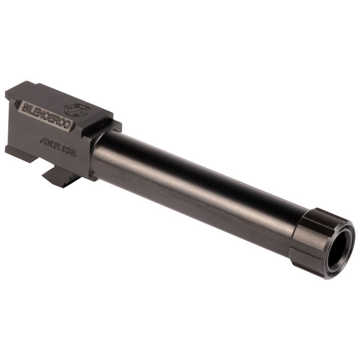 SilencerCo AC1757 Threaded Barrel4.50" 40 S&W, Black Nitride Stainless Steel, Fits Glock 23