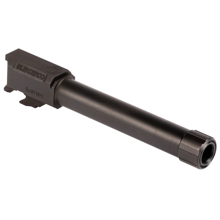 SilencerCo AC1549 Threaded Barrel4.50" 9mm Luger, Black Nitride Stainless Steel, Fits HK VP9