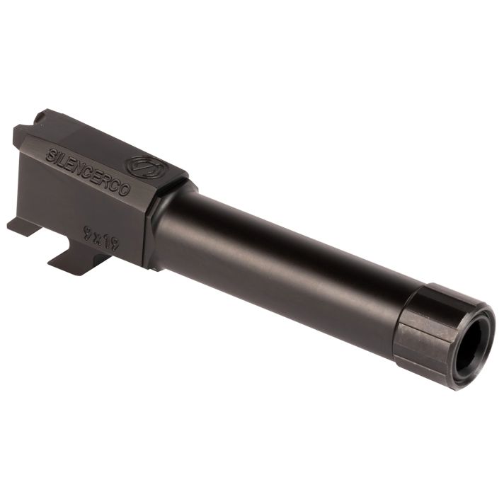 SilencerCo AC2290 Threaded Barrel3.50" 9mm Luger, Black Nitride Stainless Steel, Fits S&W M&P Shield