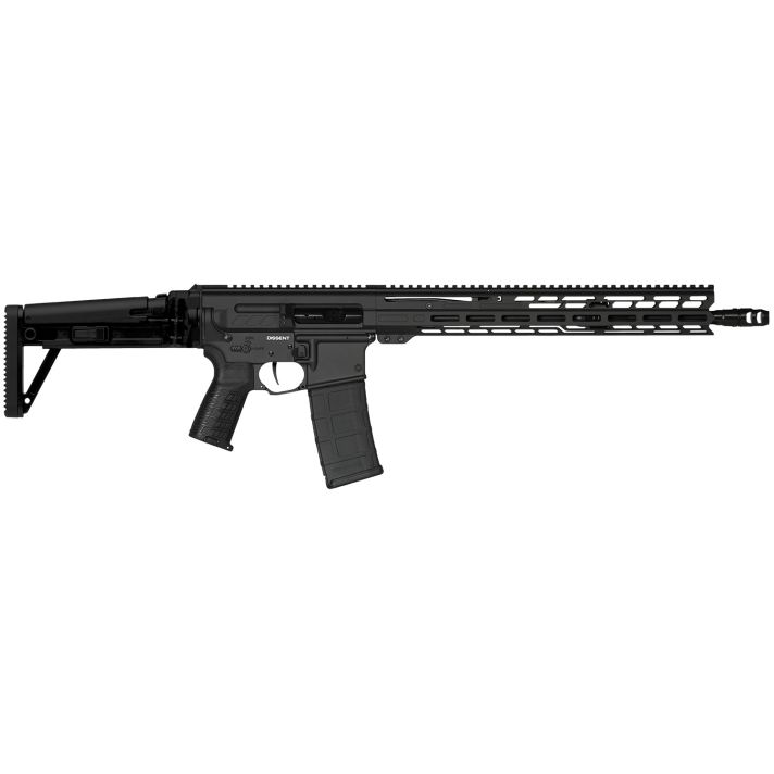 CMMG 55A1A0BAB Dissent MK47 5.56x45mm NATO 30+1 (2) 16.10", Black Armor, Side Charging Handle Rec, 15" M-Lok Handguard, Side Folding Stock, Zeroed Grip, Muzzle Brake, 60/90 Ambi Safety, Adj. Gas Block
