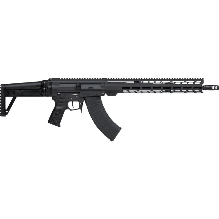 CMMG 86AD60BAB Dissent MK47 7.62x39mm 30+1 (2) 16.10", Black Armor, Side Charging Handle Rec, 15" M-Lok Handguard, Side Folding Stock, Zeroed Grip, Muzzle Brake, 60/90 Ambi Safety, Adj. Gas Block