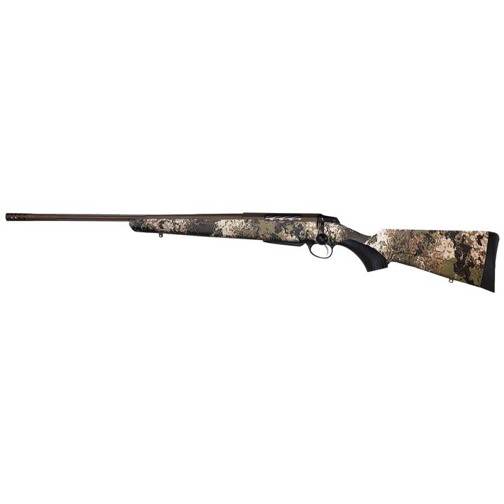 Tikka JRTXVW416 T3x Lite 308 Win 3+1 20" Fluted/Threaded, Midnight Bronze Cerakote Barrel/Rec, Veil Wideland Synthetic Stock, Interchangeable Grip, Muzzle Brake Left Hand