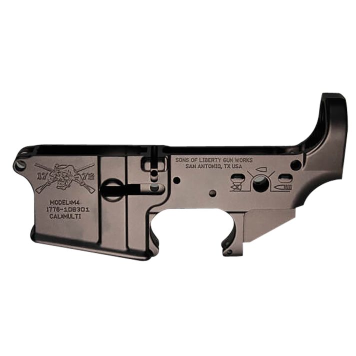 Sons Of Liberty Gun Works ANGRYPATRIOT Angry Patriot Stripped Lower Receiver Black Anodized Aluminum, Fits Mil-Spec AR-15