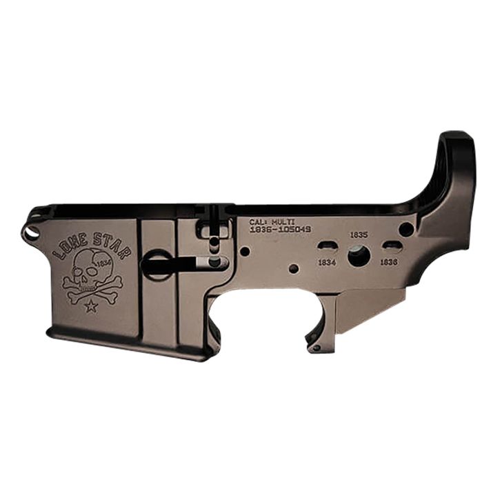 Sons Of Liberty Gun Works LONESTAR Lone Star Stripped Lower Receiver Black Anodized Aluminum, Fits Mil-Spec AR-15