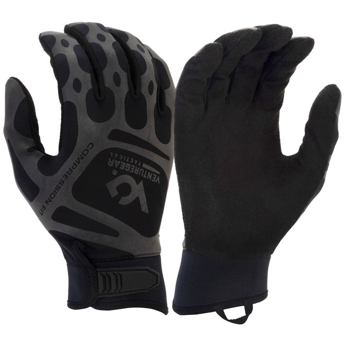 Pyramex VGTG10BL Compression Training Black Synthetic Leather Large Hook & Loop