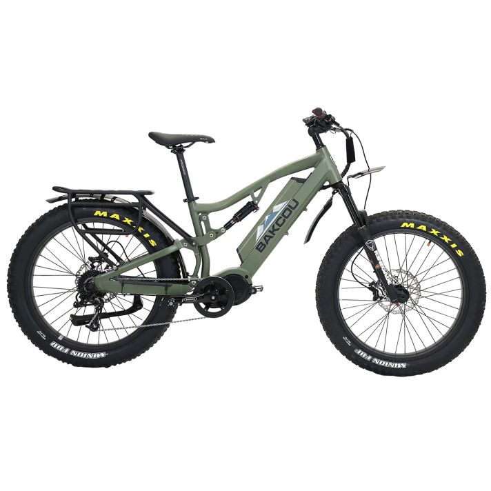 Bakcou E-bikes B-S19-G-B25 Storm 25 Large Matte Army Green 19" w/Stand Over Height of 30.50" Frame, Sram 9sp, 40t Front & Sram 11-34t Rear Cassette Bafang M620 Ultra Motor