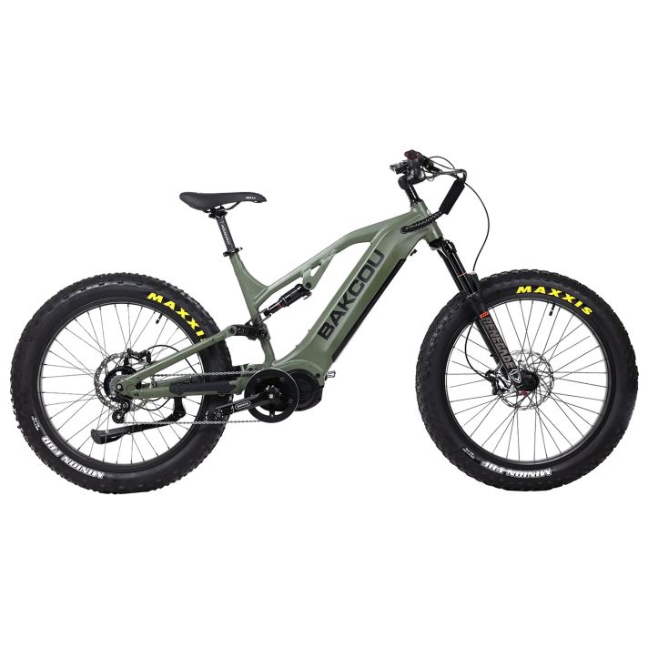 Bakcou E-bikes B-SCJ19-G21 Scout Jager Matte Army Green 19" Frame, Rohloff E-14 (500/14) Speed Hub BafangUltra Mid-Drive Motor