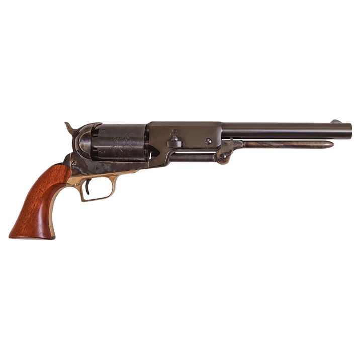 Cimarron CA020 1847 Walker Dragoon .44 Cal 5 Shot, 9" Blued Octagon/Round Steel w/Engraving Barrel, Blued Engraved Cylinder, Color Case Hardened Steel Frame w/Slim Walnut Grip
