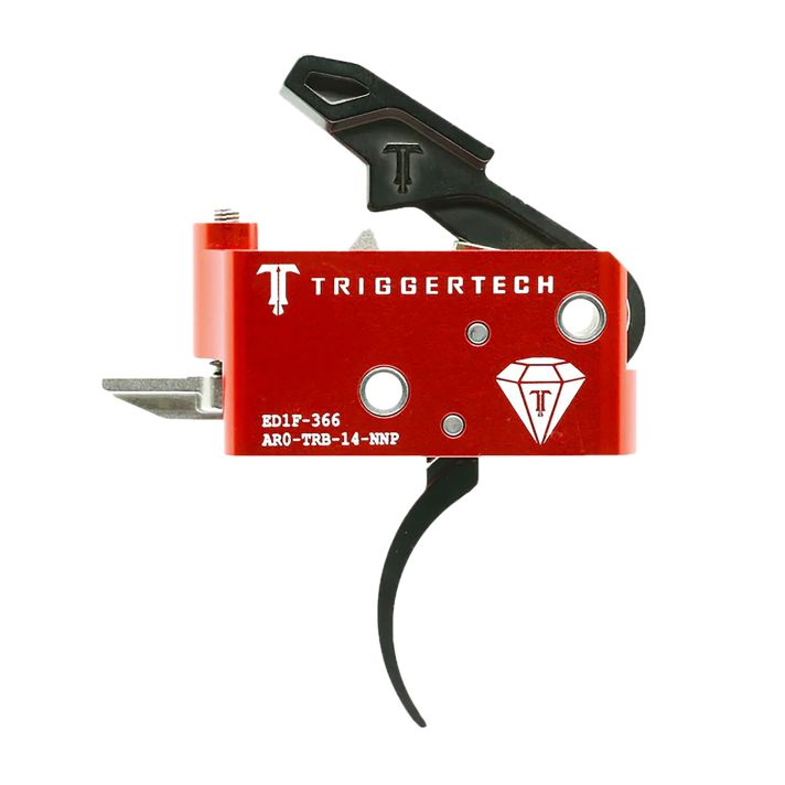 TriggerTech AR0TRB14NNP DiamondTwo-Stage Black Pro Curved Trigger with 1.50-4 lbs Draw Weight for AR-15 Right