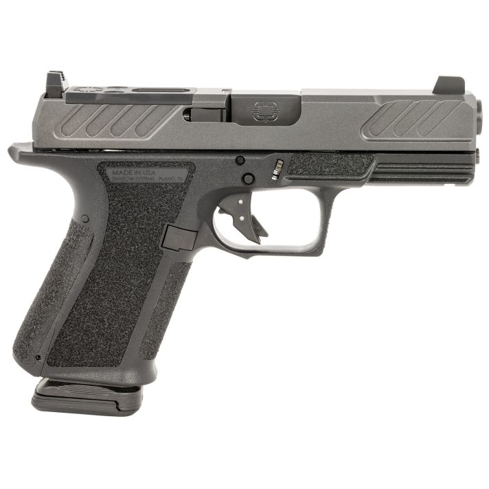 Shadow Systems SS1306 MR920 Foundation 9mm Luger 15+1 4" Black Nitride Match Grade Barrel & Optic Cut/Serrated/SS Logo Stainless Steel Slide, Black Polymer Frame w/Beavertail & Picatinny Rail