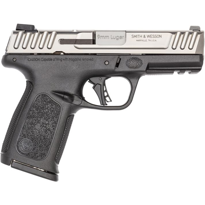 Smith & Wesson 13935 SD9 2.0Compact Frame 9mm Luger 10+1, 4" Stainless Steel Barrel, Satin Stainless Steel Serrated Slide, Black Polymer Frame w/Picatinny Rail, Black Textured Polymer Grip
