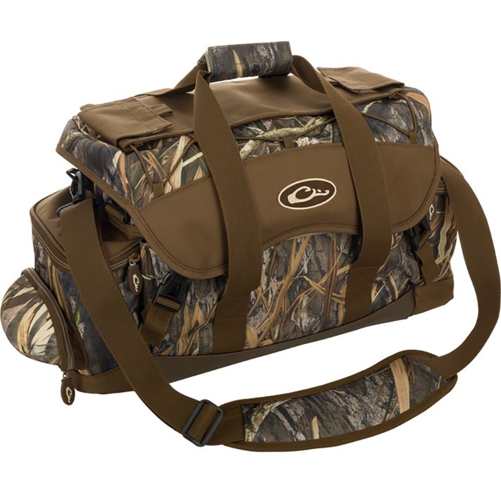 Drake Waterfowl DA2020022 Blind Bag Refuge Mossy Oak Bottomland HD-2 Heavy Duty Nylon Duffle Bag Zipper Closure