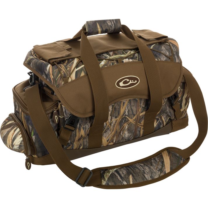 Drake Waterfowl DA2030022 Blind Bag Refuge Mossy Oak Bottomland Heavy Duty Nylon Extra Large Duffle Bag Zipper Closure