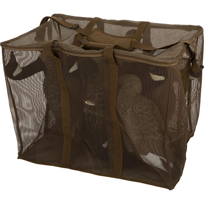 Drake Waterfowl DA370006G Decoy Bag Floater 6 Slot Goose Brown Vinyl-Coated Mesh
