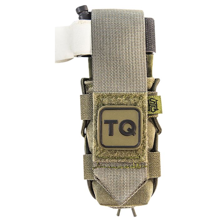 High Speed Gear 11TQ00OD TACOTourniquet Pouch, OD Green Nylon with Velcro Closure, Fits MOLLE, Compatible with Most Windlass-Style Tourniquets, Includes TQ Patch