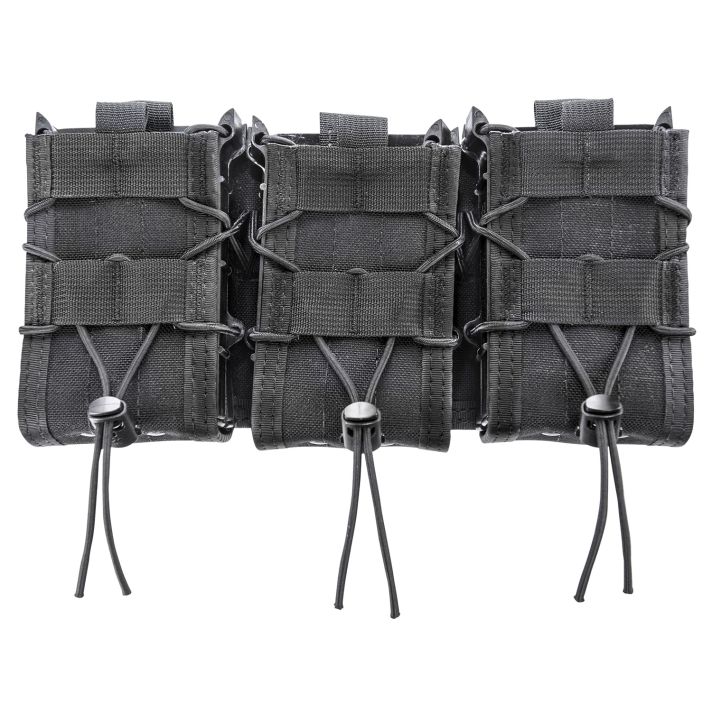 High Speed Gear 45DD00BK TACO Double Decker Shingle Black Nylong, Triple Shingle (3 Rifle/3 Pistol Mags), Fits MOLLE