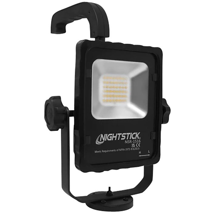 Nightstick NSR1516 Rechargeable LED Scene Light with Magnetic BaseBlack