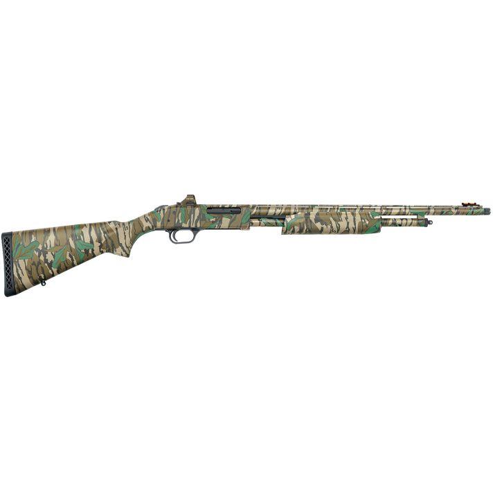Mossberg 50133 500 Turkey Full Size 410 Gauge Pump 3" 5+1 20" Mossy Oak Greenleaf Vent Rib Barrel & Optics Cut Steel Receiver, Mossy Oak Greenleaf Synthetic Stock, Holosun 407K Red Dot