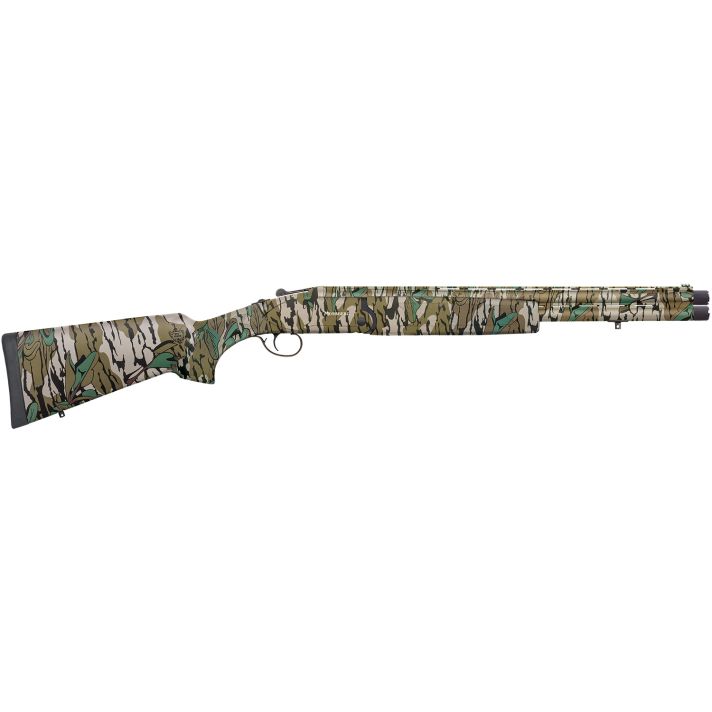 Mossberg 75485 Silver Reserve Eventide Turkey Over/Under 12 Gauge 3.5" 2rd 20", Mossy Oak Greenleaf, Synthetic Furniture, Fiber Optic Sight, Ext. Turkey Choke