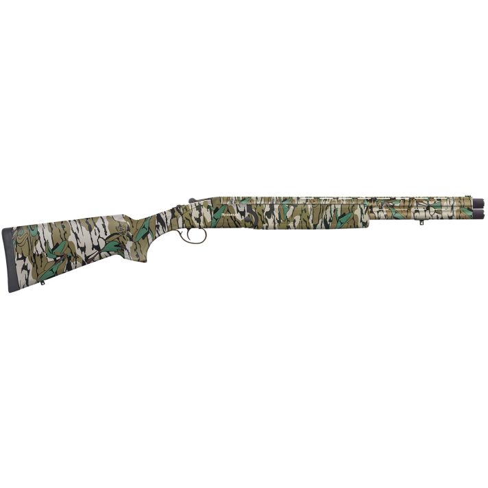 Mossberg 75486 Silver Reserve Eventide Turkey Over/Under 20 Gauge 3" 2rd 20", Mossy Oak Greenleaf, Synthetic Furniture, Fiber Optic Sight, Ext. Turkey Choke