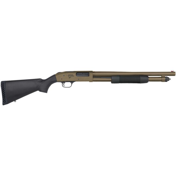 Mossberg 50781 590 Thunder Ranch 12 Gauge 5+1 3" 18.50" Cylinder Bore, Patriot Brown Barrel/ Optic Cut Rec, Black Synthetic Furniture, Fiber Optic Sight