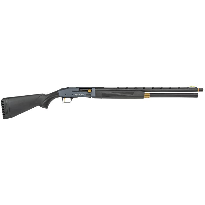 Mossberg 85144 940 JM Pro Full Size 12 Gauge Semi-Auto 3" 4+1 24" Matte Blued Vent Rib Barrel, Tungsten Gray Drilled & Tapped Stainless Steel Receiver, Adjustable Black Synthetic Stock, Right Hand