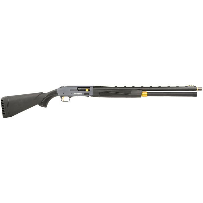 Mossberg 85165 940 JM Pro Full Size 12 Gauge Semi-Auto 3" 9+1 24" Matte Blued Vent Rib Barrel, Tungsten Gray Drilled & Tapped Stainless Steel Receiver, Adjustable Black Synthetic Stock, Right Hand