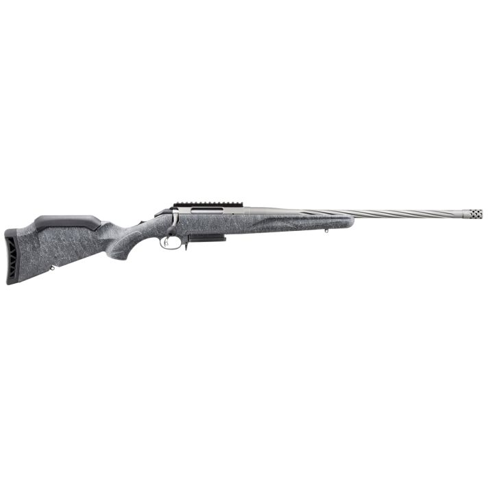 Ruger 46904 American Gen 2 243 Win Full Size 243 Win 3+1 20" Gun Metal Gray Cerakote Spiral Threaded Barrel, Picatinny Rail Steel Receiver, Gray Splatter Adj Comb Synthetic Stock