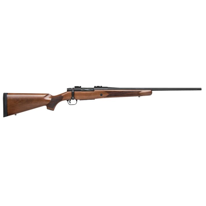 Mossberg 28137 Patriot Walnut Full Size 350 Legend 4+1 22" Matte Blued Fluted Barrel, Matte Blued Stainless Steel Receiver Drilled & Tapped, Walnut Fixed Stock, Right Hand