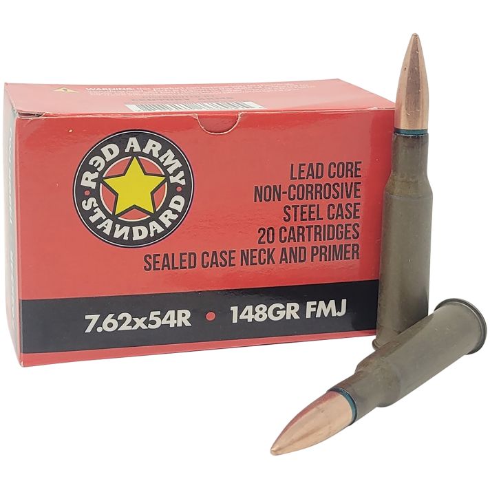 Red Army Standard AM3421 7.62x54mmR 148gr Full Metal Jacket 20 Per Box/31 Case