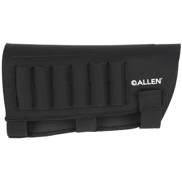 Allen 18427 Buttstock Shell HolderBlack Neoprene 223-300 Win Magnum 6rd Velcro Mount